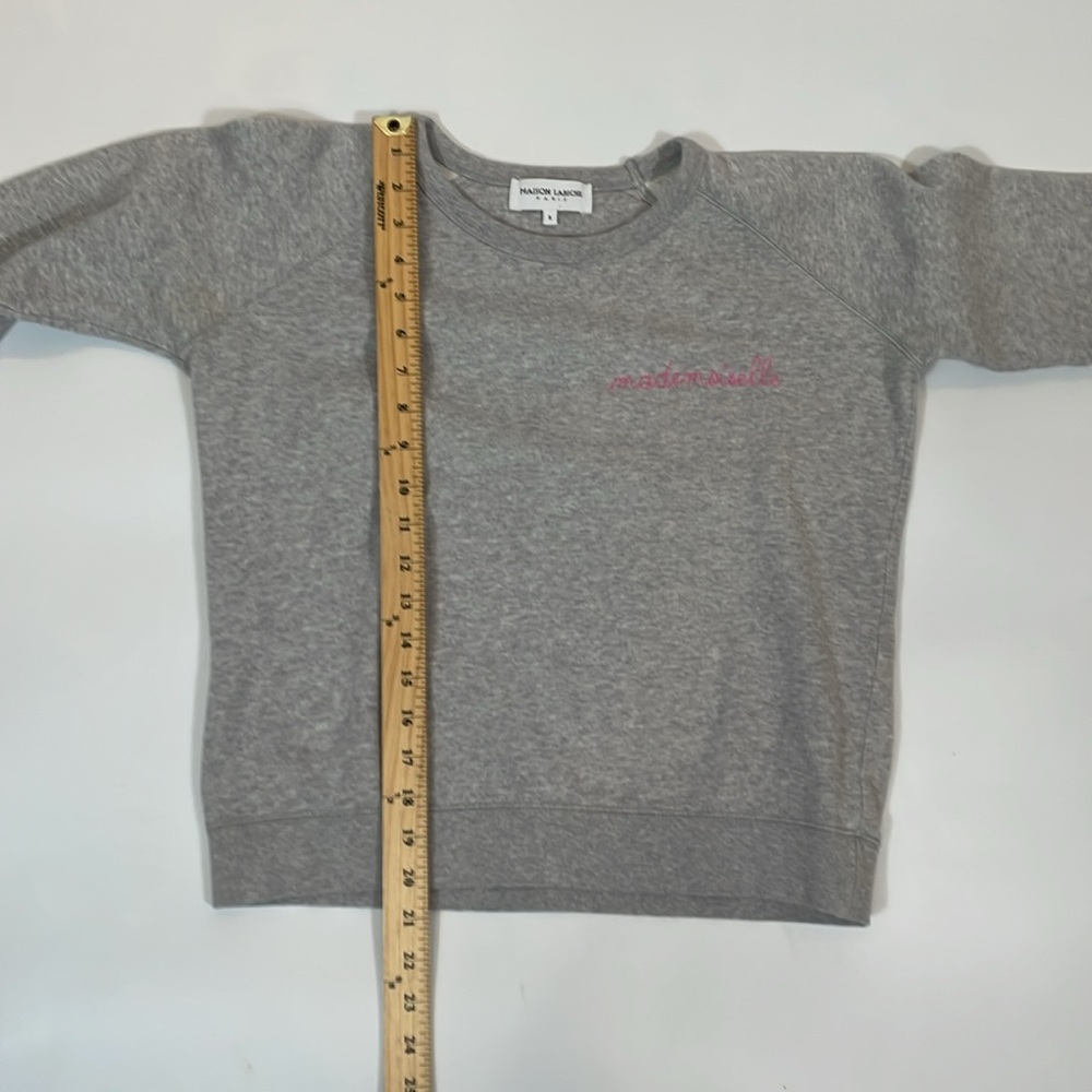 Maison Labiche Paris Sweatshirt Size S Embroidered Mademoiselle EUC - Picture 6 of 9